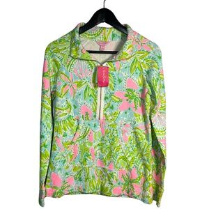NWT Lilly Pulitzer Skipper Popover Coconut Jungle bright beach cruise Sz XS